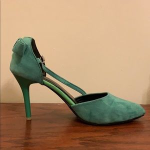 Green Suede/ velvet Aiman Life Fashion Shoes